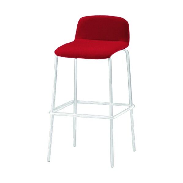 ノットワークハイチェア張りぐるみ 脚ホワイト・ウレタンレザーセピアブラウン KLL-133DK-W9K1 1点