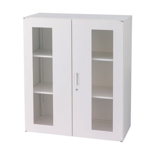 アクリル両開き書庫 ホワイト SSN45-07HAG-W 1点