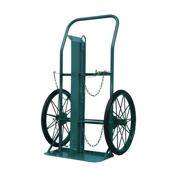 ボンベ運搬車(大車輪型、仕切板付)酸素7000L、アセチレン7.0kg用 KU-O-P 1