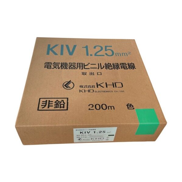 ケーエイチディー KIV1.25 白 200m KIV1.25SQ-04-200M 1点