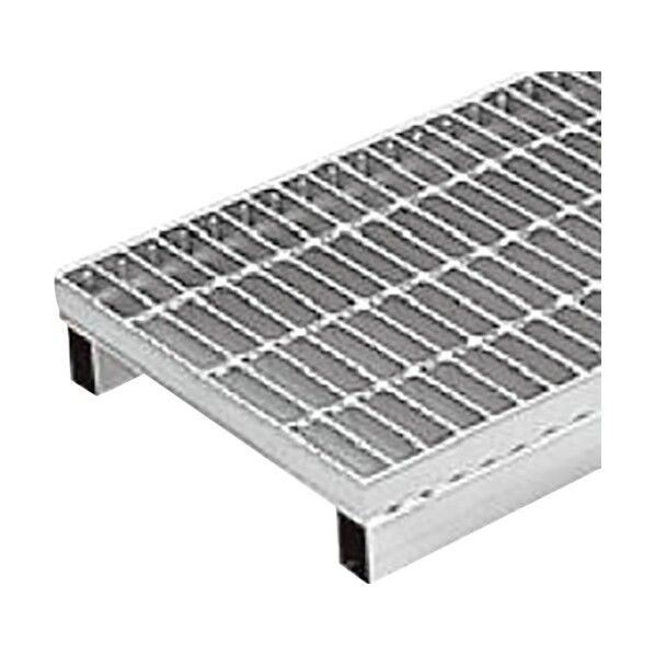 スチール製グレーチング 滑り止め模様付 かさあげ型 側溝用 クッション付 HXY-P-4955B 1点
