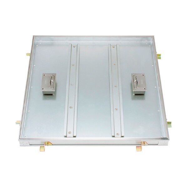 フロアーハッチ 充填用 屋内用 一般形 アルミニウム+スチール製 ステンレス目地 把手ロック式 MAES-M-450 1点