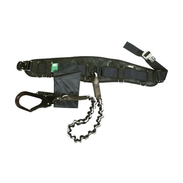 KH 龍牙補助帯付安全帯 じゃばらタフアルミ自在環アロッキー 黒/反射 HWSLRY 1点