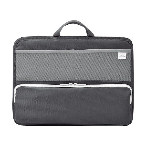 SMART FIT bright label スタンドポケット(ヨコ型) 黒 340×65×250mm A7664-24 1点