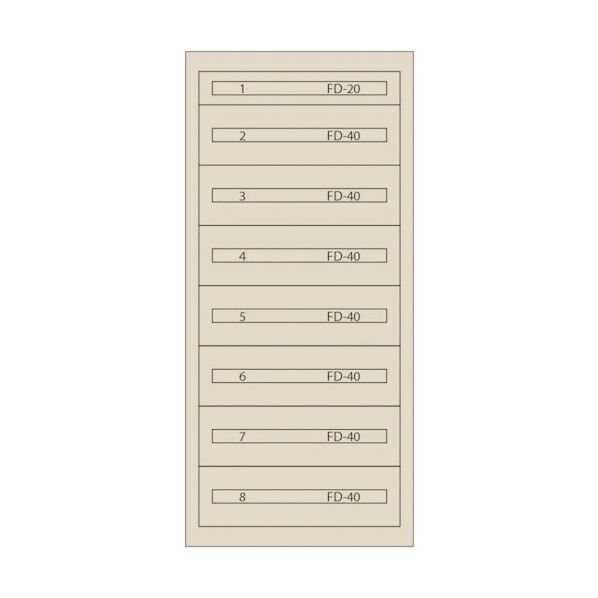 ムラテックKDS ファインキャビネット(塗装色:アイボリー) FC-300D-IV 1点