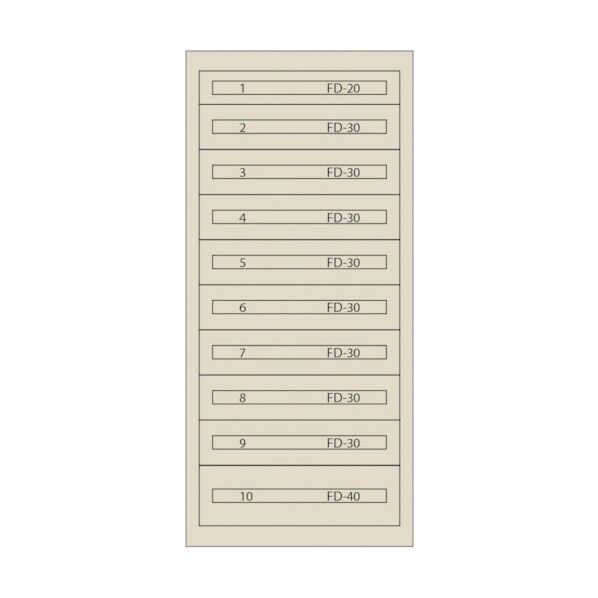 ムラテックKDS ファインキャビネット(塗装色:アイボリー) FC-300L-IV 1点