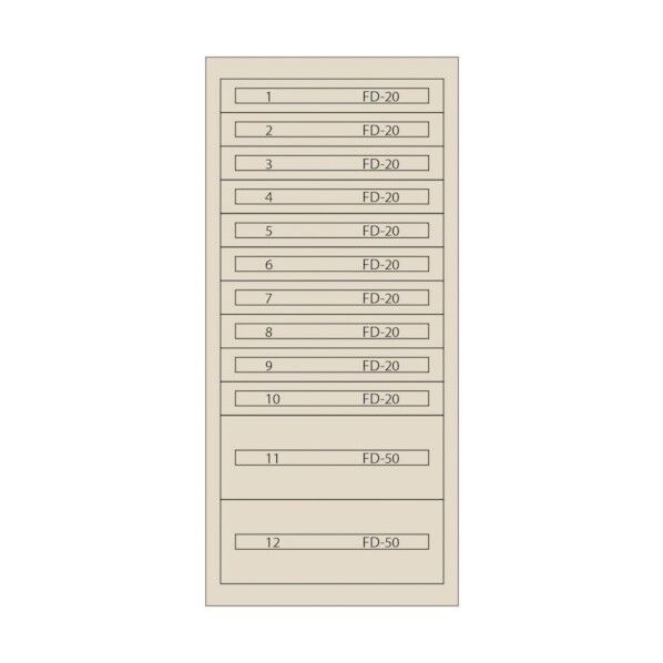 ムラテックKDS ファインキャビネット(塗装色:アイボリー) FC-300P-IV 1点