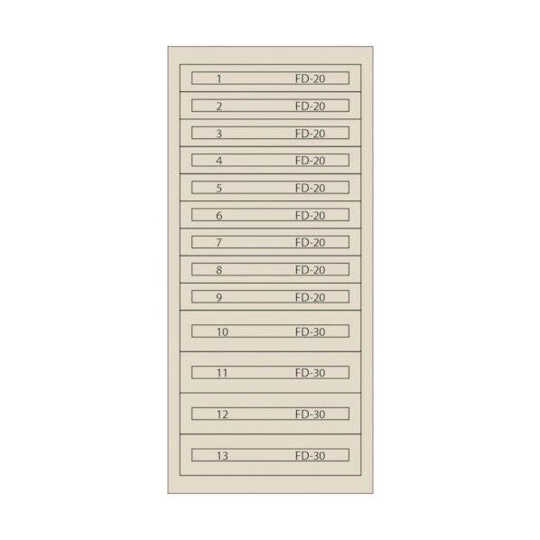 ムラテックKDS ファインキャビネット(塗装色:アイボリー) FC-300Q-IV 1点