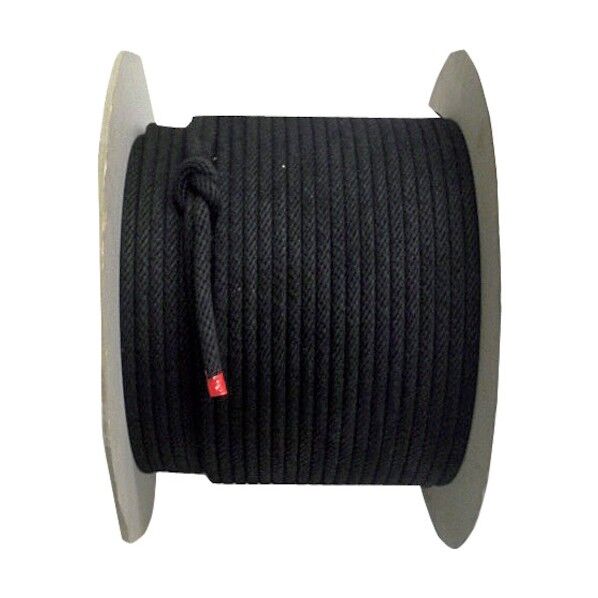 ビニロン金剛打ドラム巻 黒 12mm×200m VLKG-12X200BK-DR 1巻