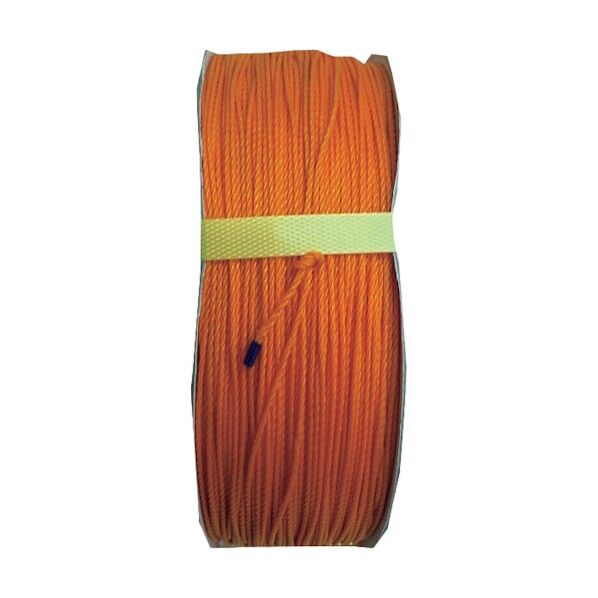 PE ポリエチレンロープ(3打ち)ドラム巻 オレンジ 2.5mm×440m PE-2.5X440ORE-DR 1巻