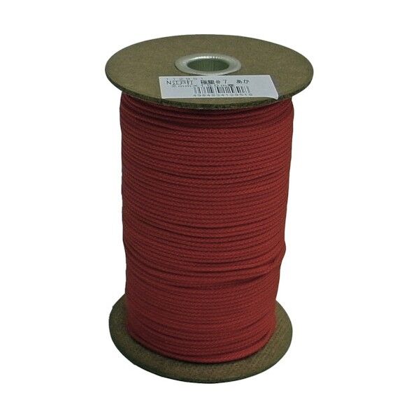 極細ナイロン江戸打ちひも ボビン巻 赤 2mm×150m NRED2-RED 1巻