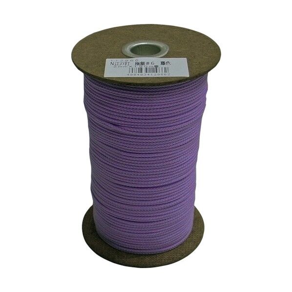 ナイロン江戸打ち紐極細ボビン巻 藤色 2mm×150m 1巻