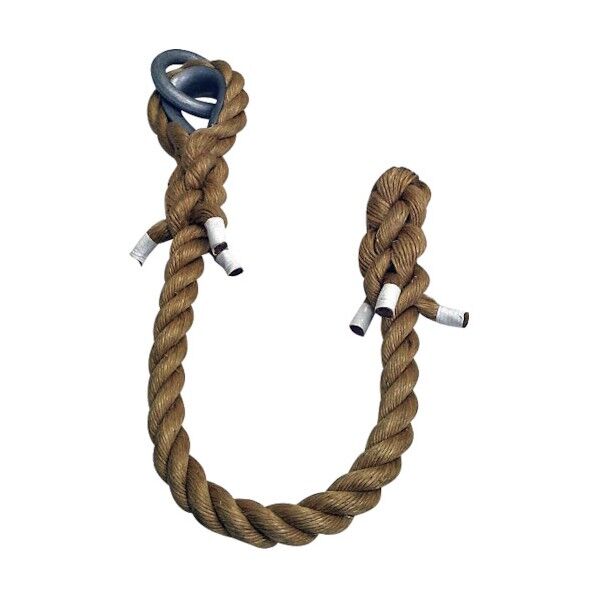 サイザル麻製 クライミングロープ 片側リングコース加工 茶 30mm×3m SISAL-HEMP-CLIMBING-ROPE303 1本