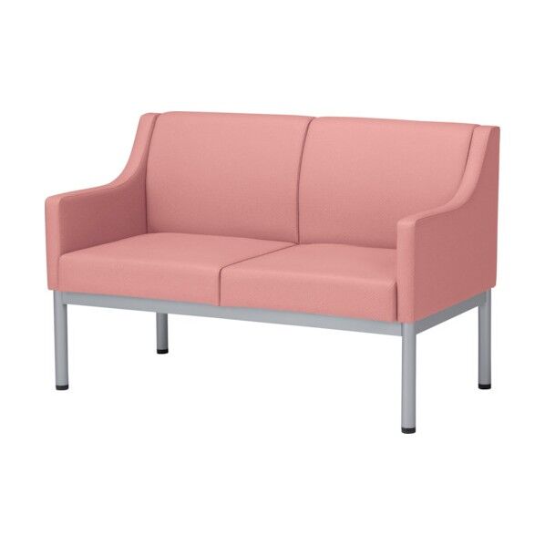 2人用肘付ロビーチェア ローズ MBC-201SE-ROU5 1点