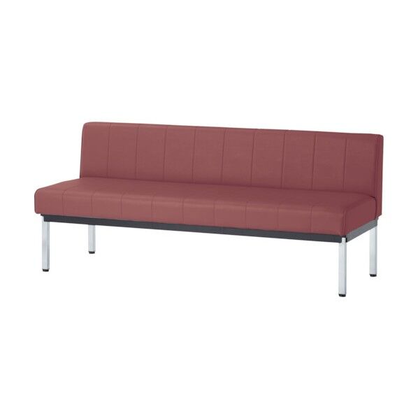 ロビーチェア背付 W1200×SH455 ブラウン MC-1512-SH455-BR 1点