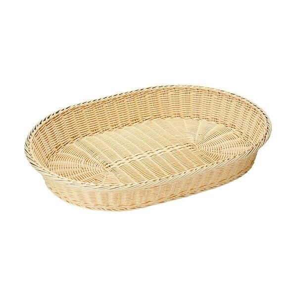 樹脂バスケット 小判 白 91-084A