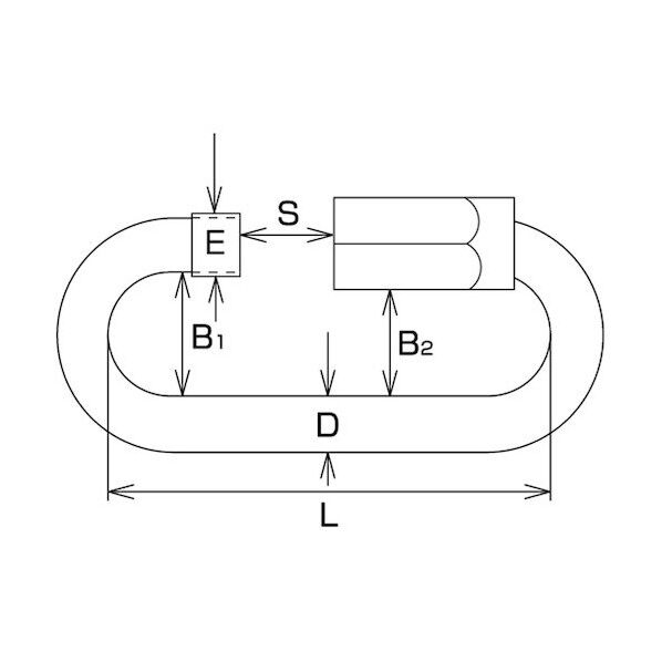 ステンレス リングキャッチ SUS316 線径3mm長さ29mm A-2300 1点