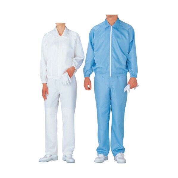 安全 クリーンウェア 女子クリーンスラックス SL3202B 下 ブルー 4L SL3202B-4L 1点