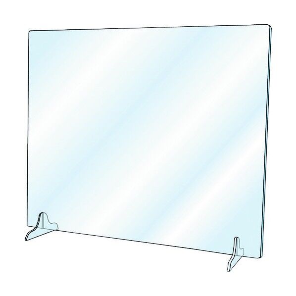 アクリルパーテーション 窓なしタイプ 高さ約515(500)×幅600mm 自立式 日本製 H500×W600 380397 1台