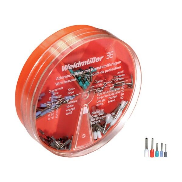 絶縁カバー付圧着端子(詰め合わせ)H0.14/10~H0.75/14 9025410000 1点