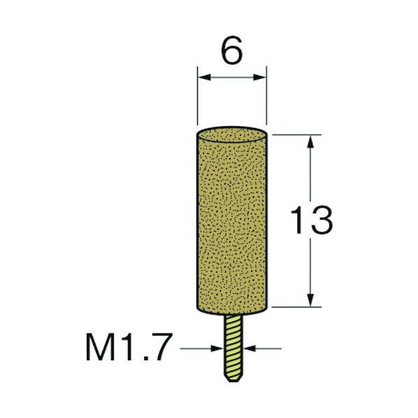 ラビン砥石(一般用)ネジ込み式ロングシャンク R4873 10個