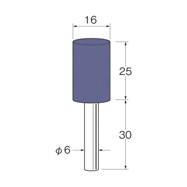 軸付グリーンカーボランダムゴム砥石外径(mm):16粒度(#):90 R3612 5本