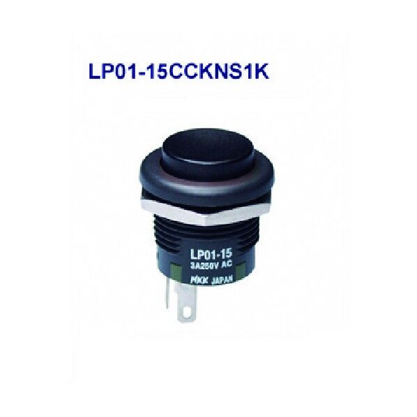 NKKスイッチズ 低背形押ボタンスイッチ LP ボタン赤 2極ON-(ON) LP01-25CCKSS1R 1点