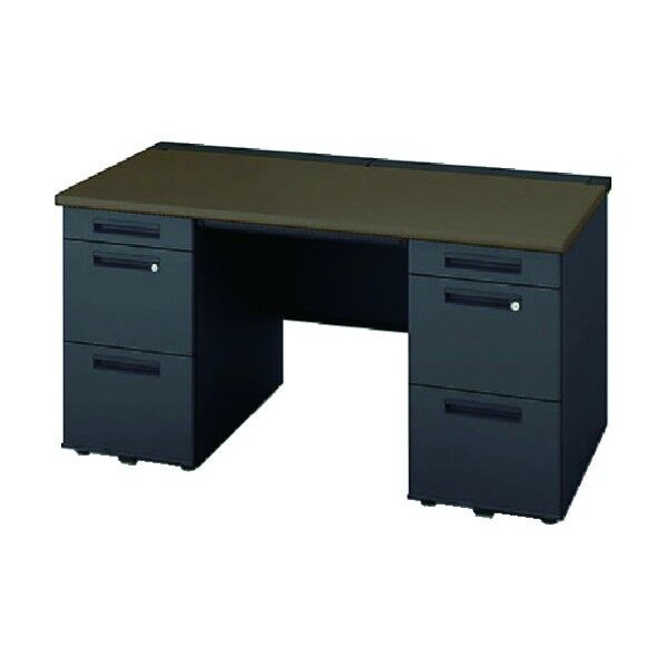 両袖デスク ロングレール仕様 XEHH147HH-S-BWN 1点