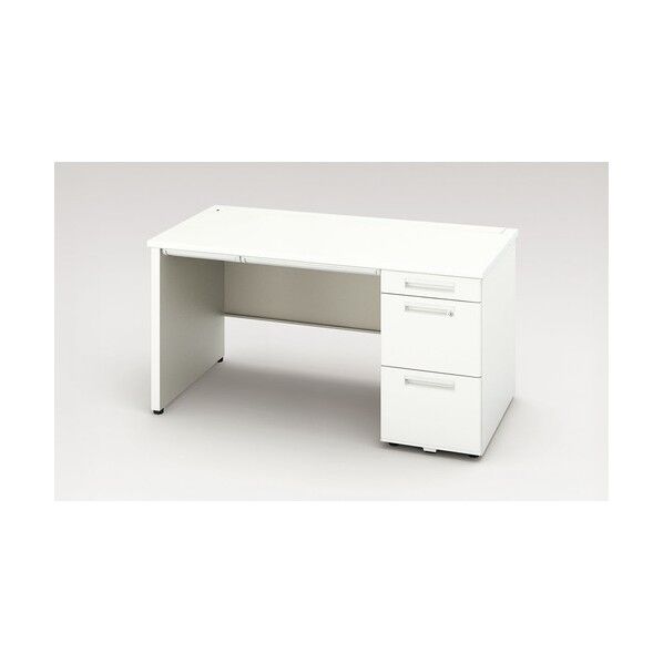 片袖デスク(ロングレール仕様 XEHH147HP-WH 1点