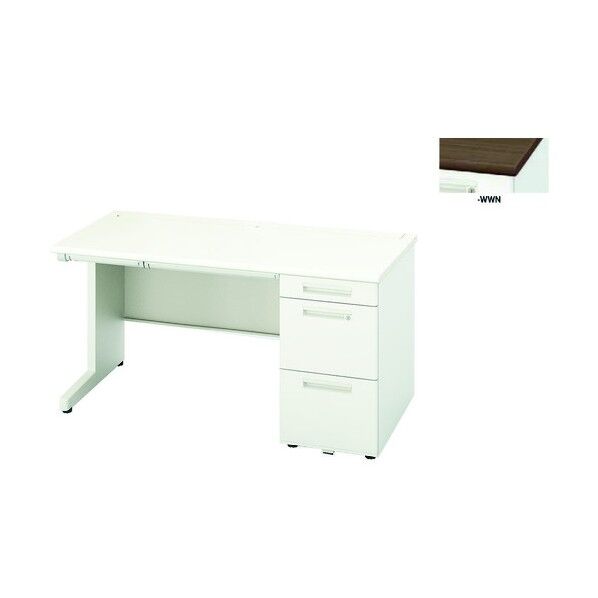片袖デスク (ロングストローク引出し) XEHH147H-WWN 1点