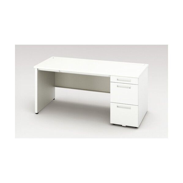 片袖デスク(ロングレール仕様 XEHH167HP-WH 1点