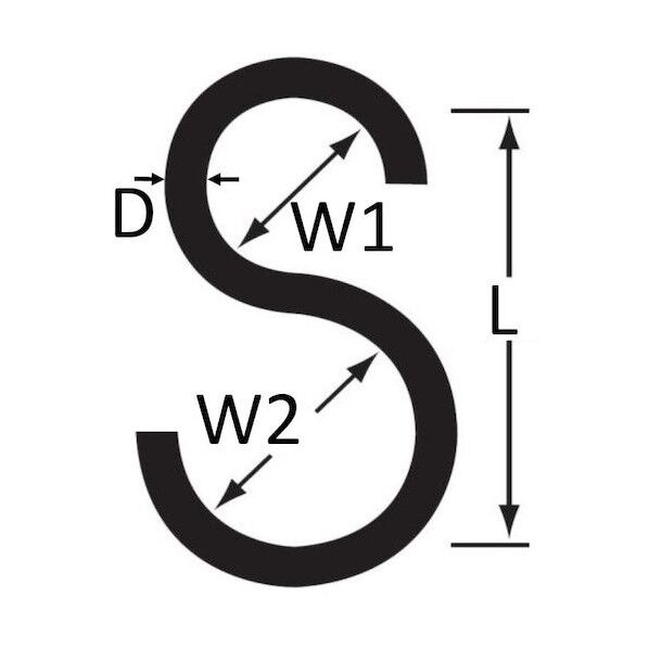 鉄 Sフック 参考使用荷重0.5kg ISH12 クローム クローム継手 1000個