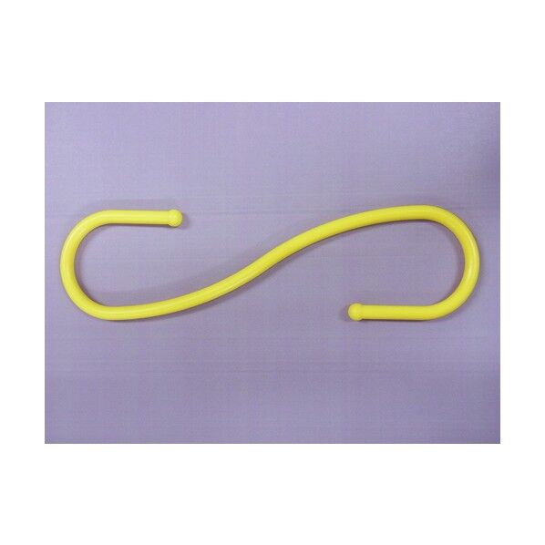 プラチェーン金具/プラスチックSフックロングタイプ 8mm×245mm(白 黄 赤) PSH-245 チェーン 30個