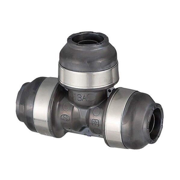 オンダ製作所 ダブルロックジョイントP WPT1型 チーズソケット 16A(PEX)×16A(PEX)×16A(PEX) WPT1A-16-S 1点...