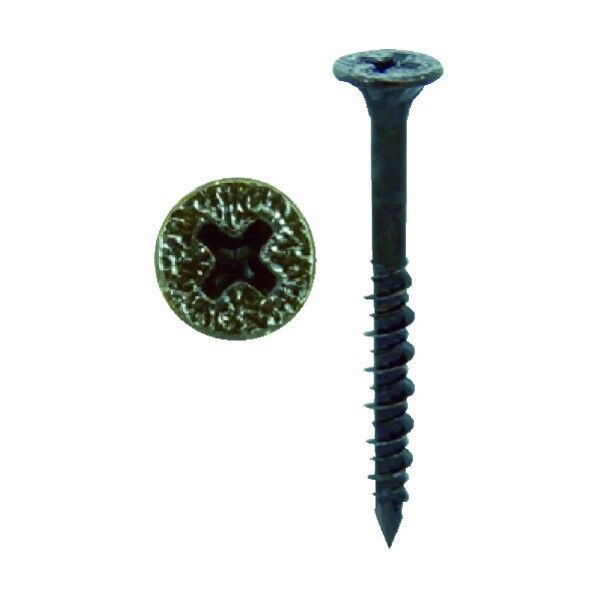 木が割れにくいビス 黒亜鉛メッキ