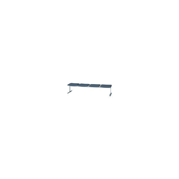プラス 17924)LS-270ロビーチェア4人用背なし LS-2740S GY 1点