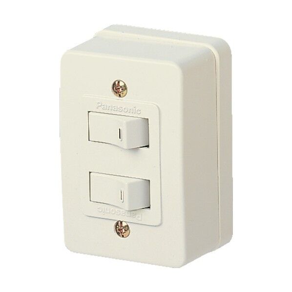 Panasonic 2連タンブラスイッチ 150 x 60 x 42 mm WS3900WP...