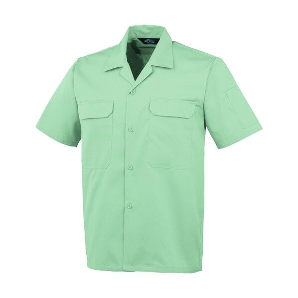 開襟半袖シャツA-6657 9 グリーン 5L A-6657-9-5L 1点