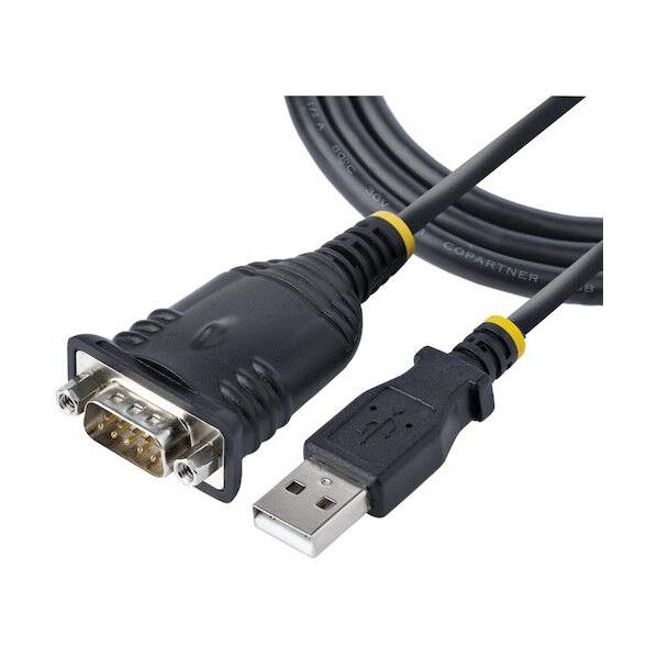USB-RS232Cシリアル変換ケーブル/USB2.0/D-Sub9ピンコンバーター変換アダプター 黒 長さ91cm×幅45mm×高さ15.6mm 1P3FP-USB-SERIAL 1本