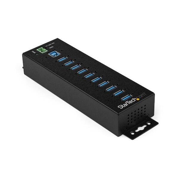 STARTEC.COM社 USBハブ/USB 2.0/USB-A - 10x USB-A/産業用メタル筐体/DIN・壁面 HB30A10AME 1個