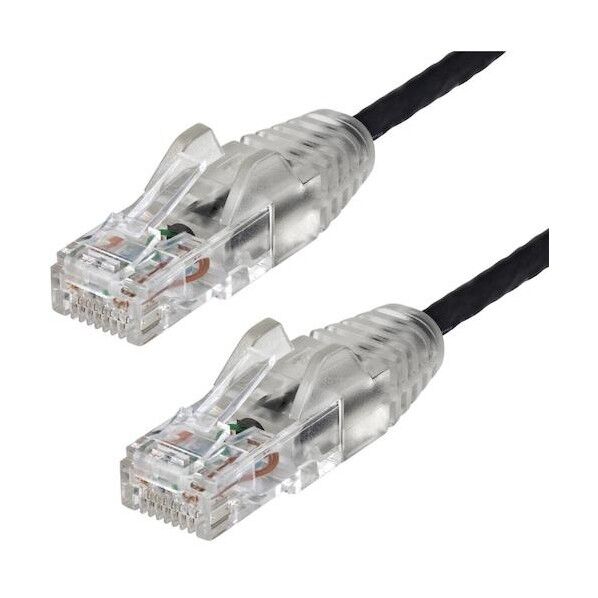 カテゴリ6 LANケーブル/50cm/ブラック/極細タイプ/RJ45コネクター/ツメ折れ防止/CAT6 N6PAT50CMBKS   1本