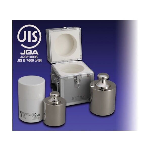 新光電子 :JISマーク付基準分銅型円筒分銅(黄銅クロムメッキ) 10G F2級 F2CBB-10GJ 1点