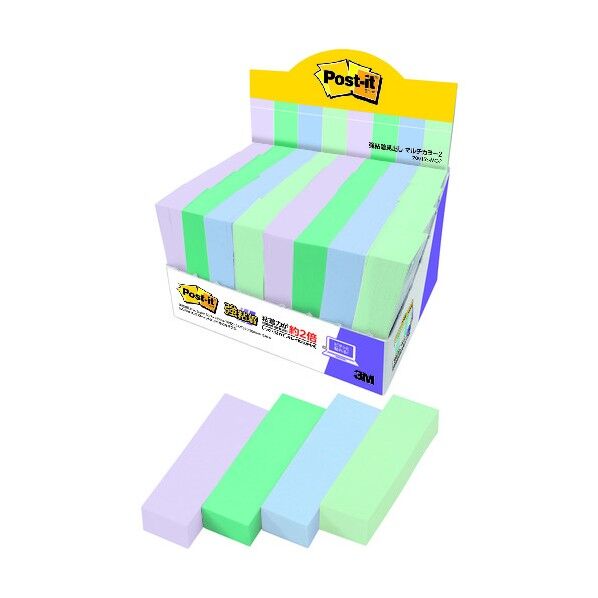ポスト・イット強粘着マルチカラー2増量 7001SS-MC-2 1個