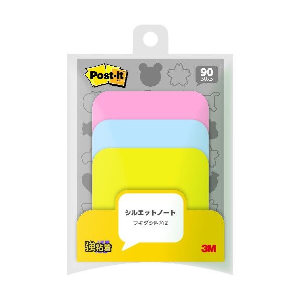 ポスト・イットシルエット強粘着吹出四角2 SSS-FKS2 1個