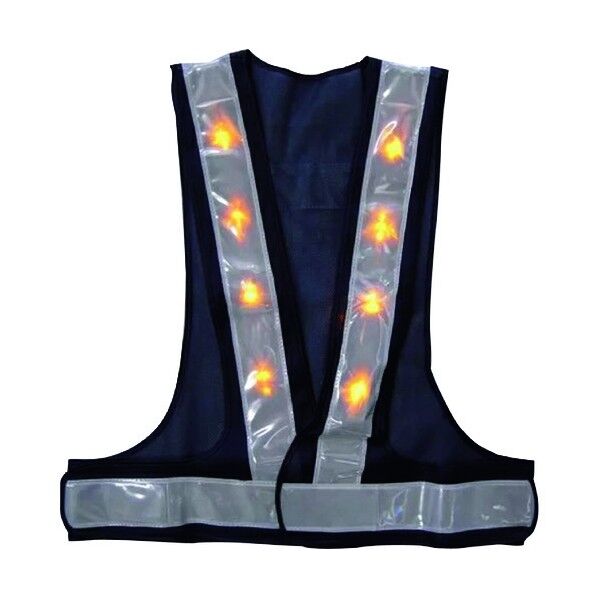 黄色LEDベスト 紺/白 6850052 1点