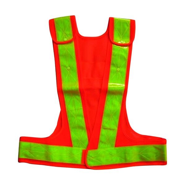 サイズ調整反射ベスト オレンジ/黄 6850121 1点