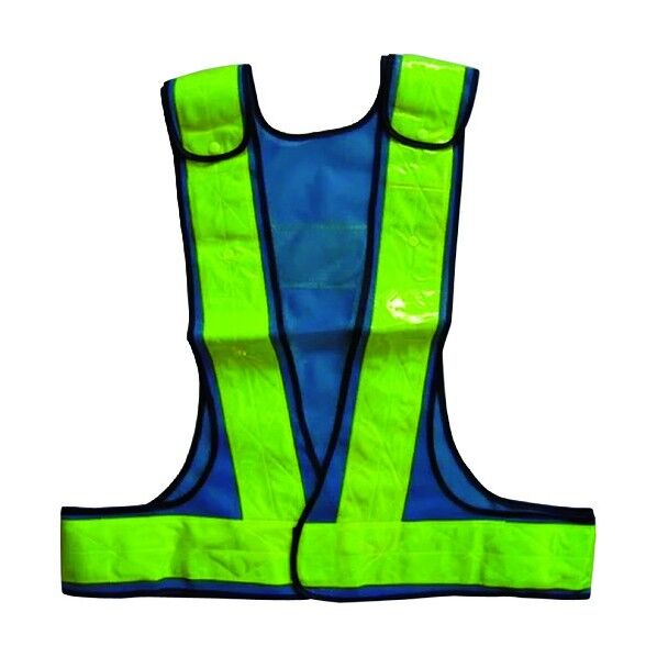 サイズ調整反射ベスト スカイブルー/黄 6850122 1点