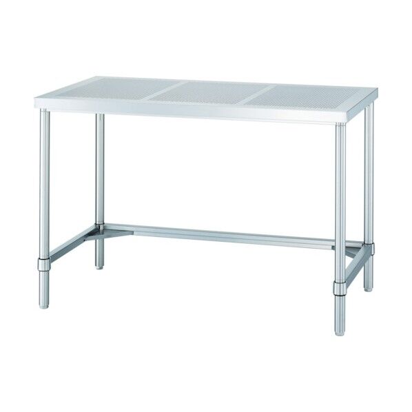 ステンレス作業台パンチング天板三方枠 PATN- 1