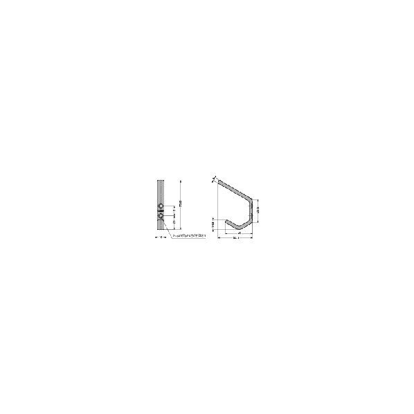 スガツネ(LAMP) 110033274 ステンレス鋼製フック JF2B-55M 1点