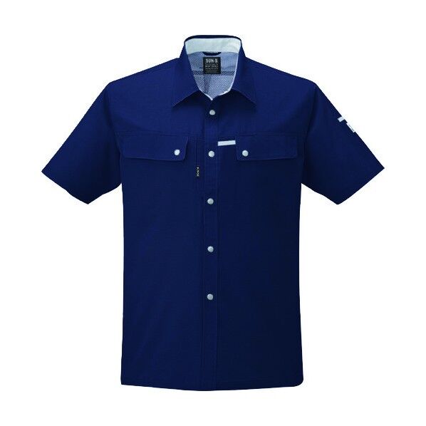 夏 半袖シャツ ディープネイビー色 4Lサイズ WA10457-23-4L 1点